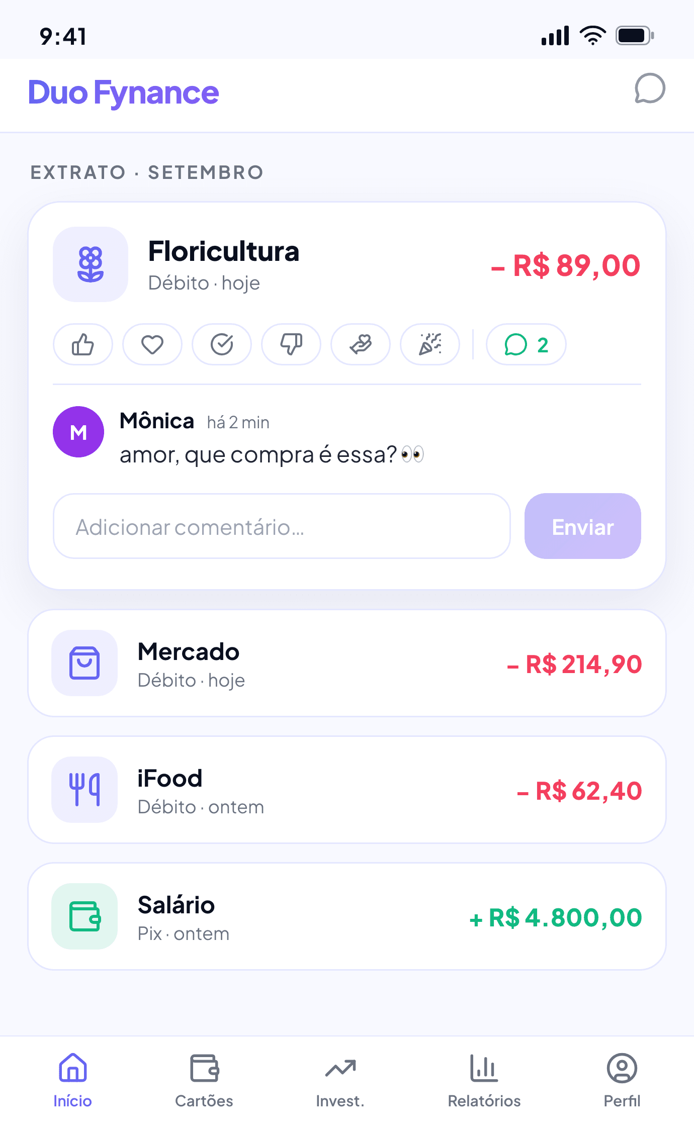 Duo Fynance no celular